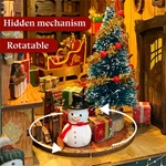 Wholesale Christmas Book Nook Kit DIY Jingle Cabin Wooden Bookshelf Insert with LED Light Custom 3D Puzzle Miniature Supplier