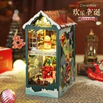 Hot Sale Custom 3D Wooden Puzzle Diy Book Nook Kit With LED Light