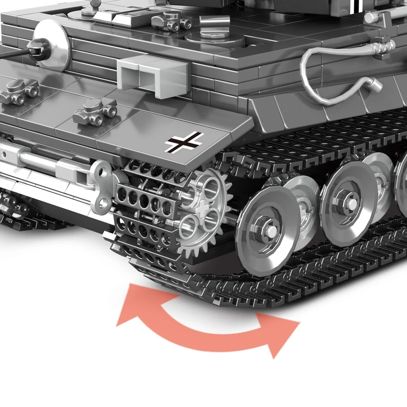 Wholesale WW2 German Tiger Tank Building Blocks Collectible Military Model Kit for Adults OEM Bricks Toy Factory (858 pcs)