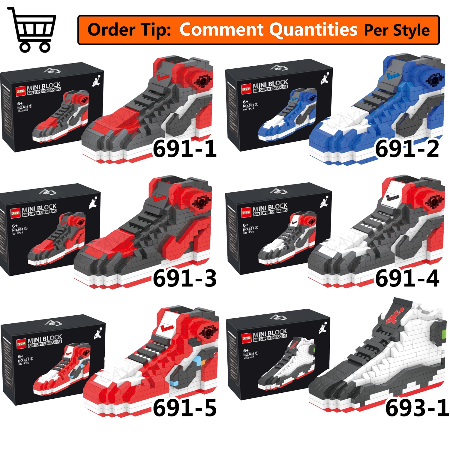 Wholesale Collectible Sneaker Building Block Kits for Custom Branding with Full OEM/ODM Design Service