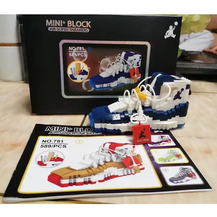 Plastic Mini Blocks Sneaker Shoe Model – Creative Display Toy for Custom Branding with Full OEM/ODM Design Service