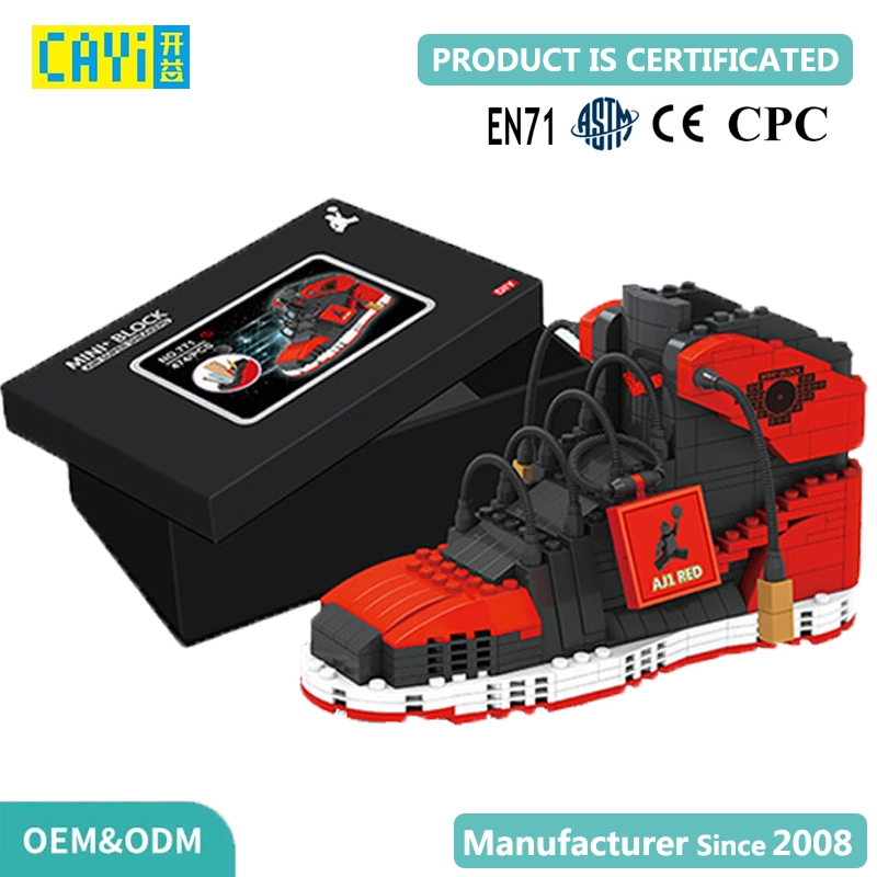 Plastic Mini Blocks Sneaker Shoe Model – Creative Display Toy for Custom Branding with Full OEM/ODM Design Service