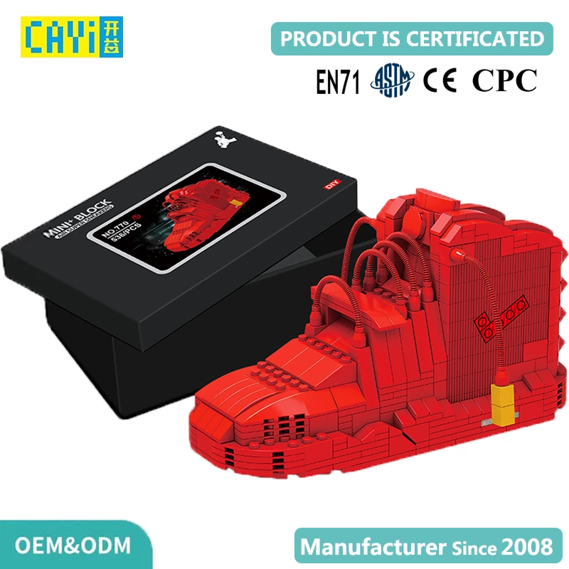 Plastic Mini Blocks Sneaker Shoe Model – Creative Display Toy for Custom Branding with Full OEM/ODM Design Service