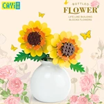 Wholesale Building Block Flower Collection with Vases, Bulk DIY Botanical Bricks for Home Decor & Gifts, OEM Supplier