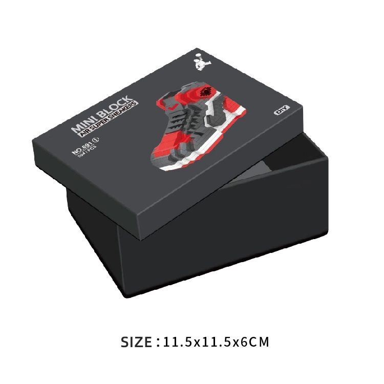 Plastic High-Top Sneaker Building Blocks – Collectible Shoe Model Kit for Display & Gift, Bulk Orders Welcome