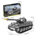 Wholesale WW2 German Tiger Tank Building Blocks Collectible Military Model Kit for Adults OEM Bricks Toy Factory (858 pcs)