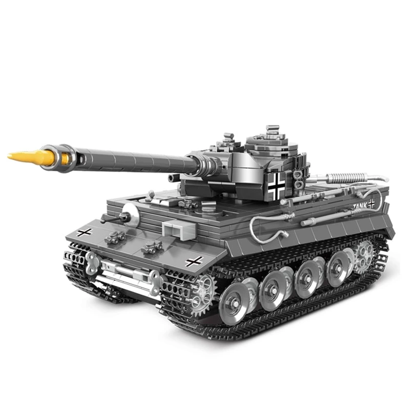 Wholesale WW2 German Tiger Tank Building Blocks Collectible Military Model Kit for Adults OEM Bricks Toy Factory (858 pcs)