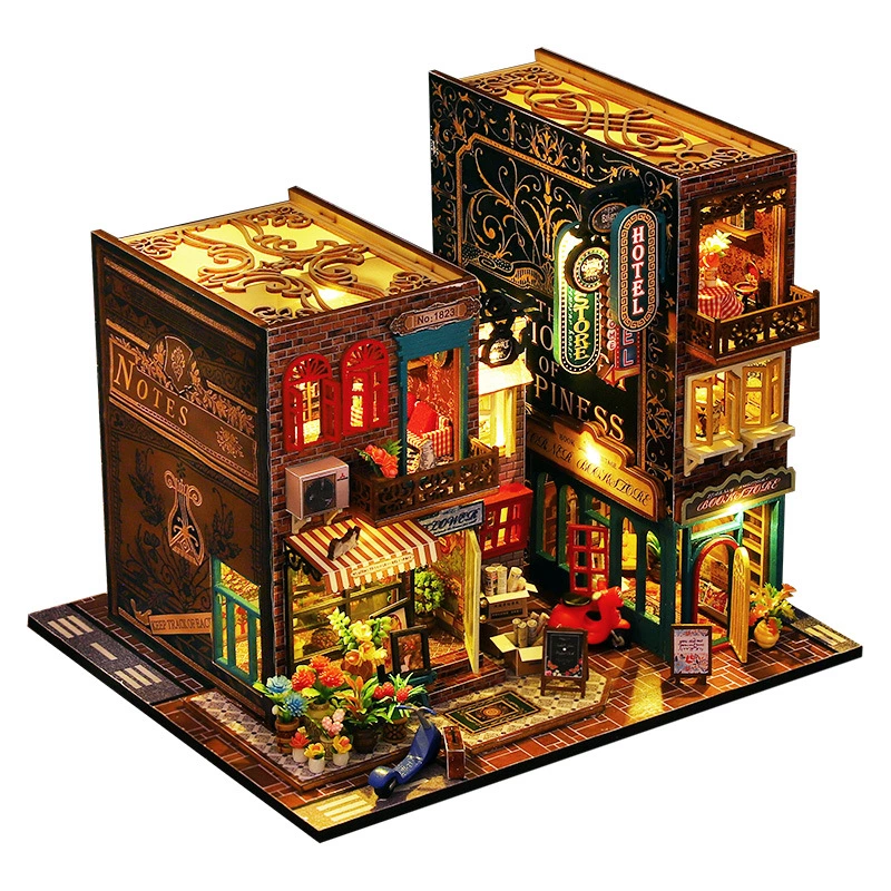 12-Inch Wooden Vintage DIY Book Nook House for Collectible & Hobby Markets with Full OEM/ODM Custom Scene Development