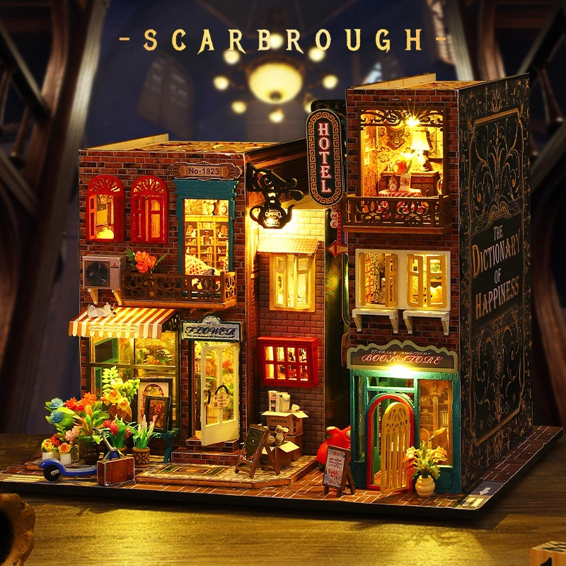 12-Inch Wooden Vintage DIY Book Nook House for Collectible & Hobby Markets with Full OEM/ODM Custom Scene Development