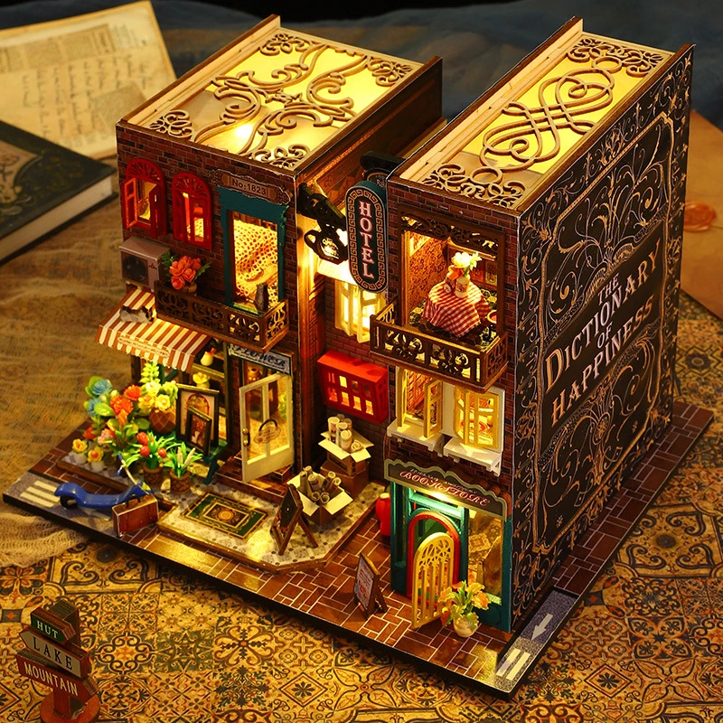 12-Inch Wooden Vintage DIY Book Nook House for Collectible & Hobby Markets with Full OEM/ODM Custom Scene Development