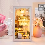 11-Inch Wooden DIY Miniature Pink Loft House Book Nook Kit for Hobby & Gift Markets with Full OEM/ODM Customization Service