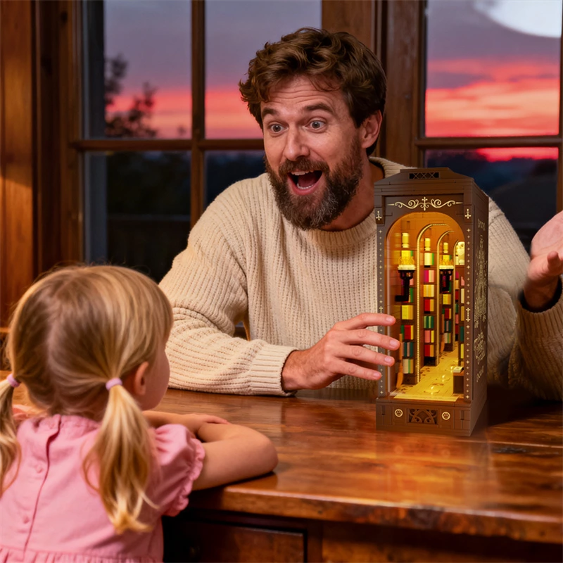 Light-up Infinity Mirror Fantasy Book Nook Building Kit With Full Oem/odm Service