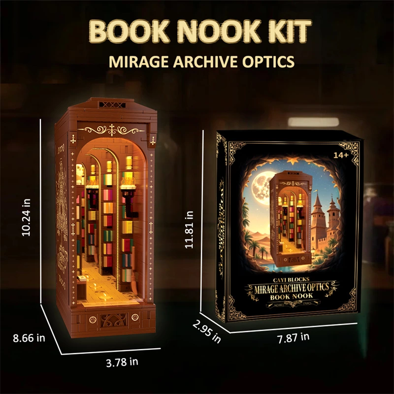 Light-up Infinity Mirror Fantasy Book Nook Building Kit With Full Oem/odm Service