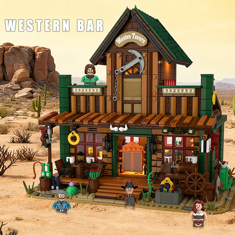 CAYI Western Tavern Lighting Custom ABS Plastic Building Block Toys With Full Oem/odm Thematic Design Service
