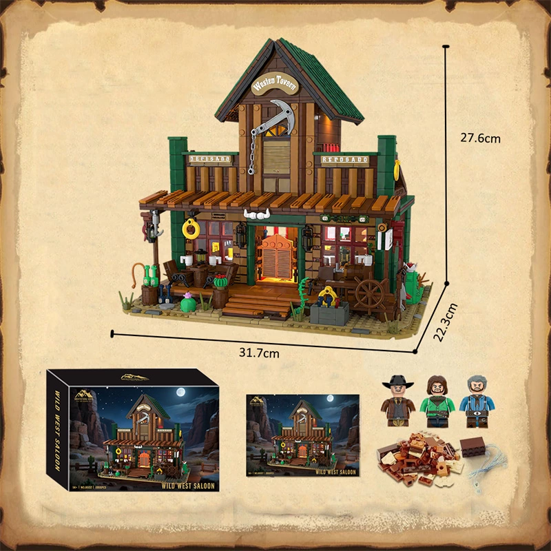 CAYI Western Tavern Lighting Custom ABS Plastic Building Block Toys With Full Oem/odm Thematic Design Service