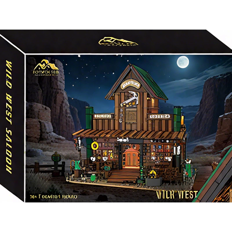 CAYI Western Tavern Lighting Custom ABS Plastic Building Block Toys With Full Oem/odm Thematic Design Service