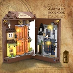 Wholesale Custom Light-up Dual-mode Magic Alley Building Brick Book Nook With Full OEM/ODM Service