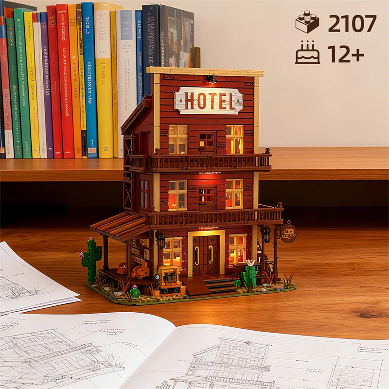 CAYI Old Western Hotel Assembly Building Brick Toys with with Full OEM/ODM Service