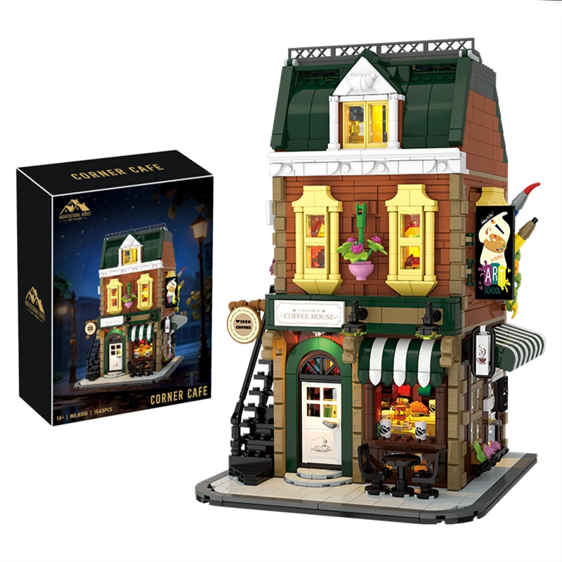 Modular Corner Cafe Building Block Set With Full Oem/odm Service