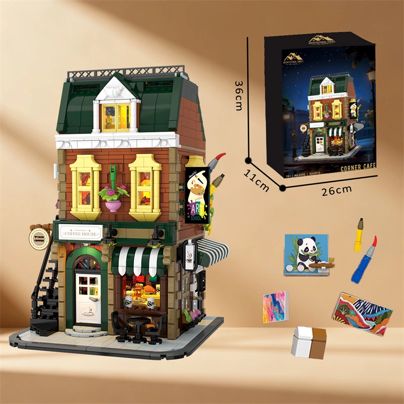 Modular Corner Cafe Building Block Set With Full Oem/odm Service