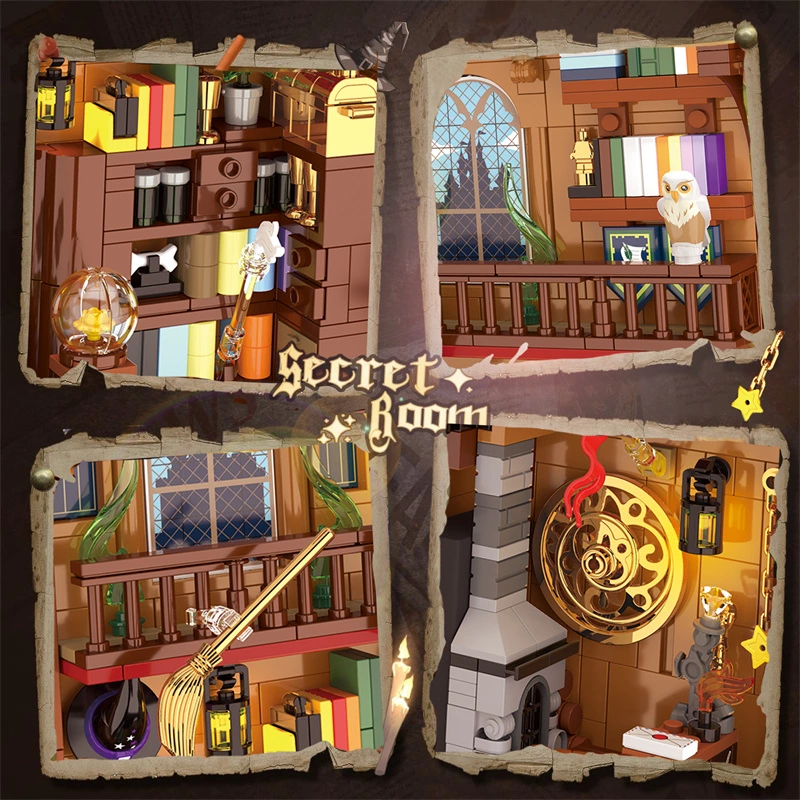 CAYI Plastic Magic Witch Craft Building Block Book Nook Kit With Full Oem/odm Thematic Development Service