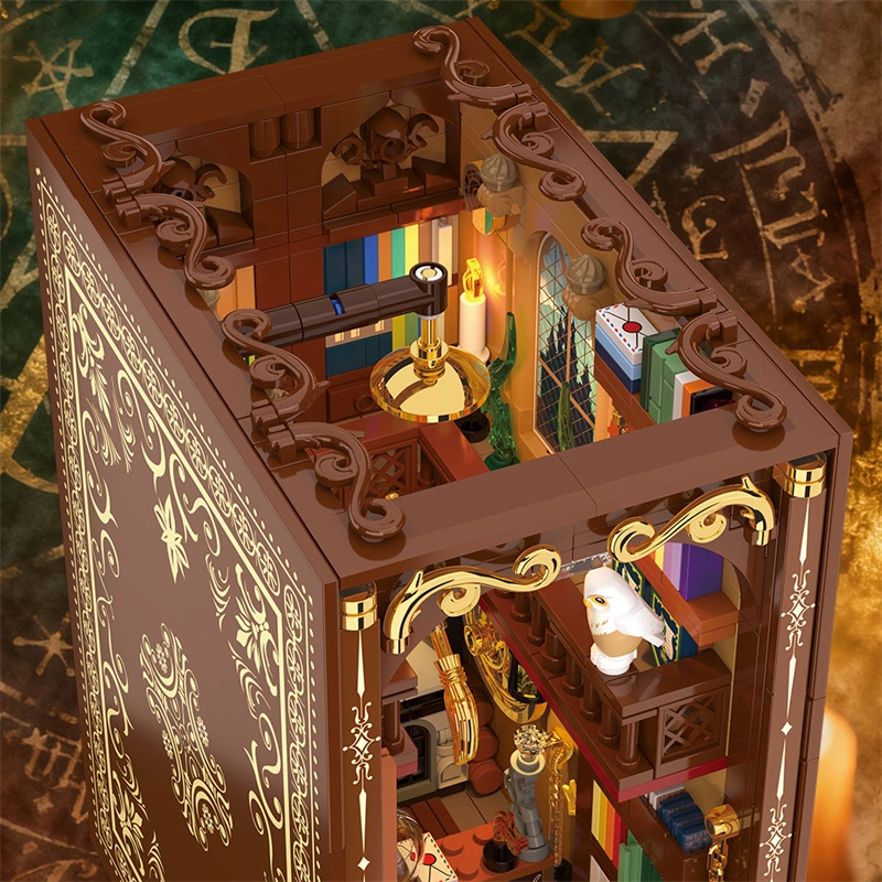 CAYI Plastic Magic Witch Craft Building Block Book Nook Kit With Full Oem/odm Thematic Development Service